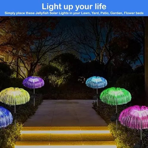 Jellyfish Solar Garden Light Metal Stand Multicolour